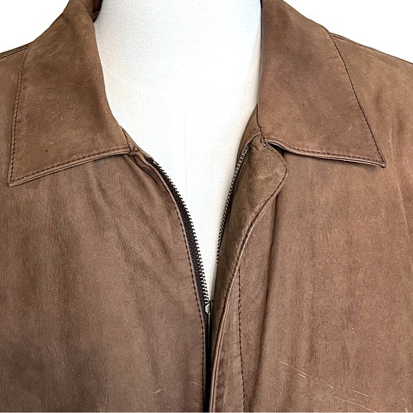 Wilsons Adventure Bound Leather Bomber Jacket Brown Men’s L Distressed Vintage - Picture 4 of 12